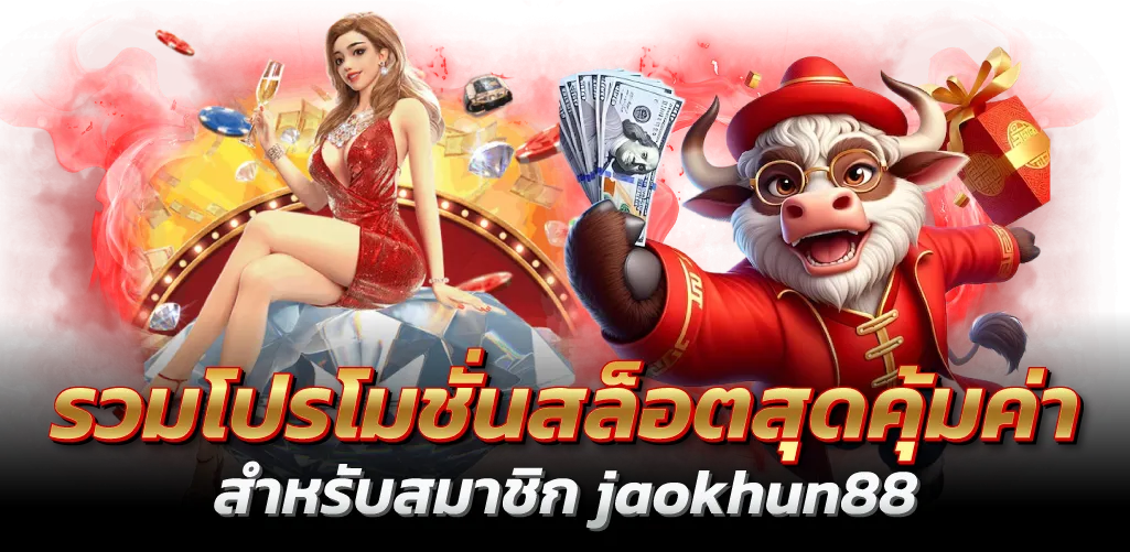 รวมโปรโมชั่นสล็อตสุดคุ้มค่า สำหรับสมาชิก jaokhun88

